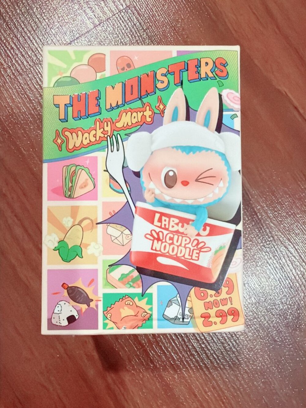 POP MART Labubu The Monsters Wacky Mart Series – Chow Mein Figure + Bonus Gift